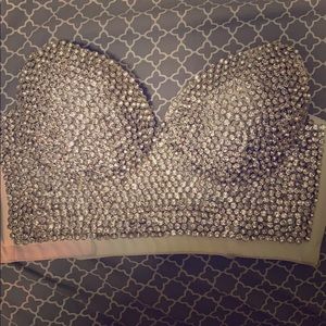 Rhinestone Bra top